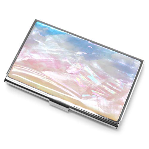 Business-Card-Holder-Id-Case-Mini-Wallet-Mother-of-Pearl-Cloud-Blue-Pink-Yellow