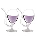 LOHOME 2 Pack Creative Vampire Filter Red Wine Glass, Clear Juice Cup, Goblet With Drinking Tube Straw High Gorosilicate Glass Wine Decanter (300ml/10oz) (2)
