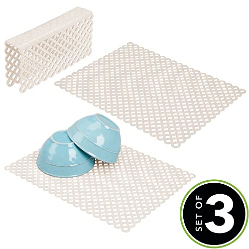 mDesign Adjustable Kitchen Sink Dish Drying Mat/Grid Soft Plastic