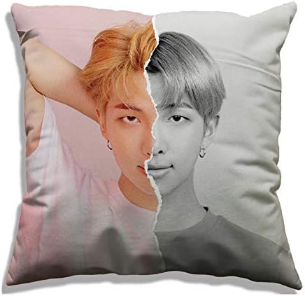 NUOFENG Kpop BTS Bangtan Boys Love Yourself ็ป Answer Square Throw Pillow Cover Pillowcase, 17.7inch (2.H14)