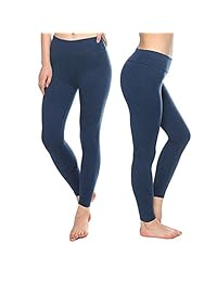 Leggings mantecosos Baihetu suaves para dama, leggings regulares y de talla grande con bolsillos interiores, pantalones de yoga