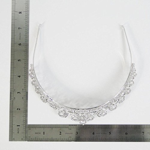EVER FAITH Princess Inspired Royal Wedding Hair Crown Tiara Clear Austrian Crystal