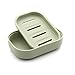 UVIVIU Plastic Soap Dish, Container, Keeps Soap Dry,Easy Cleaning,Drain,Light Green