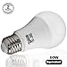 TORCHSTAR UL-Listed A19 LED Light Bulb, 60W Incandescent Equivalent, E26/E27 Base 800lm 5000K Daylight, Pack of 6