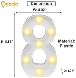 Pooqla Decorative LED Light Up Number