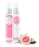 Hydrating Rosewater & Cleansing Toner Set - With Witch Hazel - Shrink Pores, Reduces Puffiness, Redness & Inflammation - Gently Exfoliate - Anti-Aging Moisturizer - Makeup Setter - Fragrance-Free