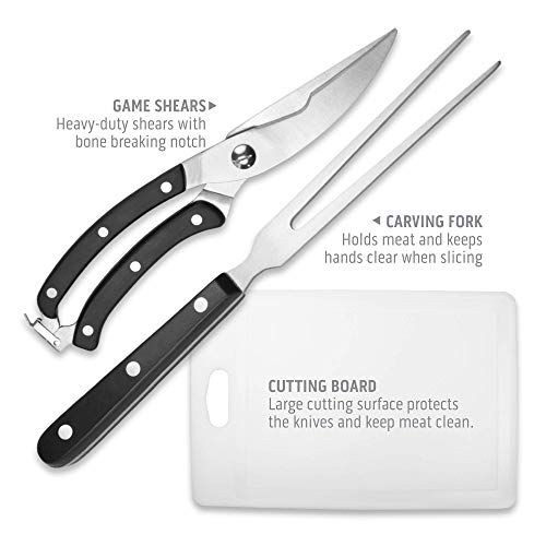 OUTDOOR EDGE Game Processor, 12Piece Hunting Knife Set, Field Dressing & Game Processing Kit