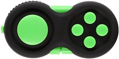 Fidget Pad - Hand Shank, New Design Fidget Cube Toy 8 Functions Relief Stress ADHD Anti-Anxiety for Children/ Kids Christmas Gifts Case Help To Keep Focus Attention Toy for Work, Class, Home (Green)