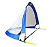 GreEco Pop Up Soccer Goal - Set of 2, Two Portable Soccer Nets & Bag, 4FT Blue x White