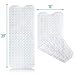 Sierra Concepts 2-Pack Bath, Shower, Tub Mat Clear (39x16) Non Slip, Machine Washable, Bathtub Mats - Drain Holes, Suction Cups, XL Rectangle Size