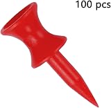 Zivisk Red Golf Tees 32MM 1-1/4 inch 100 Count Castle Style Plastic view 6