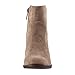 Breckelle's Heather-34W Faux Suede Chunky Heel Synthetic Ankle Boots for Women Beige Suede 8