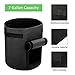 Accmor 3 Pcs Garden Potato Grow Bags with Flap and Handles Fabric Pots Heavy Duty, 7 Gallon Potato Tomato Planter Bag Vegetable Planting Bag (Black)thumb 1
