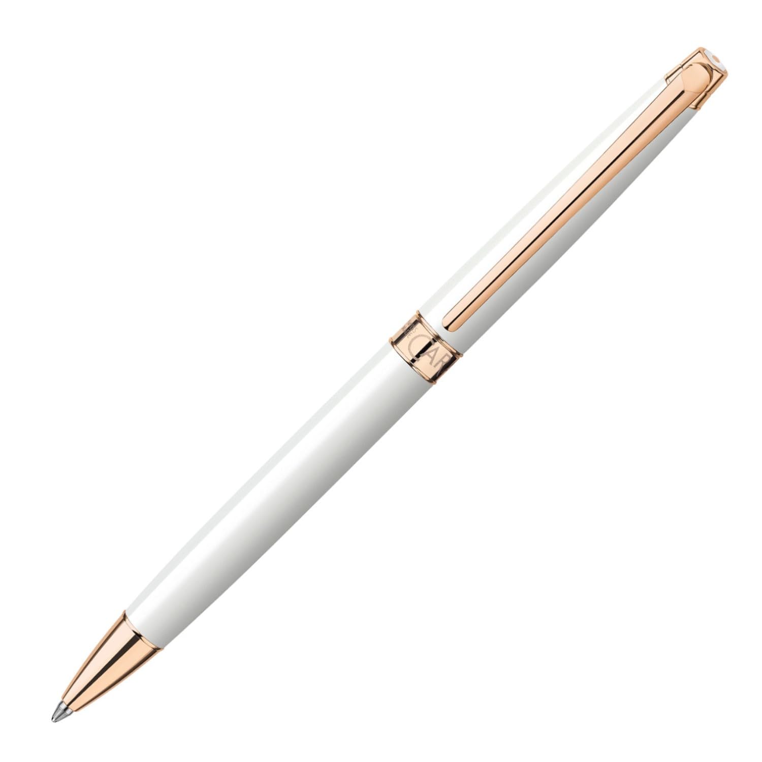 Caran d'Ache CD4781.001 Leman Slim Ballpoint Pen - White