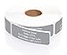 Gray Colored Personalized Address Labels with White Print and Elegant Plastic Dispenser - Roll of 250