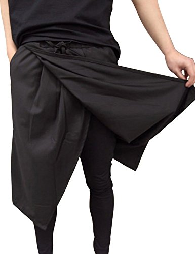 Idopy men`s black punk gothic hipster nightclub skirt dress leggi…