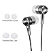 Yugoo in Ear Earbuds Wired Earphones Metal Stereo Noise Isolating Headphones with Mic for Apple Devices, Android Smartphone, Mp3/Mp4 Player, Laptop, Tablet, Etc.(Silver with Black)