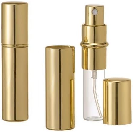 Mychampion Gold Refillable Travel Size Perfume Bottle Spray, 12ml .41oz