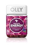 OLLY Endless Energy Gummy Supplement, with Caffeine from Green Tea; Huckleberry Hype ; 30 count (10 day supply)