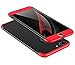 iPhone 7 Case, AICase 3 in 1 Ultra Thin and Slim Hard PC Case Anti-Scratches Premium Slim 360 Degree Full Body Protective Cover for Apple iPhone 7 (4.7'') 2016 Release (Black+Red)