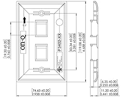 Legrand - OnQ 1 Gang 2 Port Keystone Wall