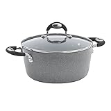 Bialetti Granito Nonstick Dutch Oven, 5-Quart, Gray