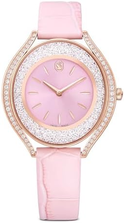 Amazon.com: Reloj Swarovski Crystalline Aura, Correa de cuero gris