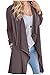 Aifer Women Long Sleeve Knitted Open Front Waterfall Draped Trench Coat Cardigan