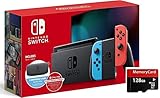 Nintendo Switch with Neon Blue & Red Joy-Con