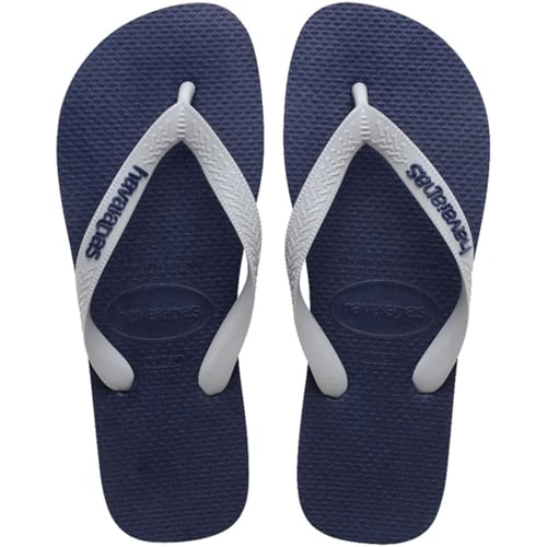 Havaianas - Top Logo Pop Up, Infradito Comode, Eleganti E Versatili, Basate Sul Modello Top, Strisce Con Logo Appariscente, Suola Antiscivolo, Unisex Adulti, Navy Gray Ice, 39/40 EU