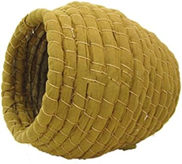 Pet Products Bird Nest Handwoven Straw House for Parakeets Cockatiels Parrot Budgie Or Small Pet (XL, Yellow)