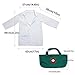 fedio 9Pcs Kids Doctor Costume Dress up Role Play Set with Doctor Lab Coat,Mask and Accessories for Toddlers Ages 3-6