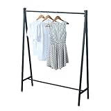 GWH Urban Iron Clothing Racks 59in,Commercial Clothes Racks for Hanging Clothes,Modern Metal Heavy Duty Garment Rack,Portable Retail Display Rack Standing Clothes Rack(Black)