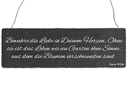 Holzschild Dekoschild Oscar Wilde Zitat Bewahre Die Liebe In Deinem