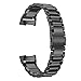 SWEES Metal Bands Compatible Fitbit Charge 3 & Charge 3 SE Bands，Premium Stainless Steel Metal Replacement Bands Strap Wristband for Women Men, Small Large, Black