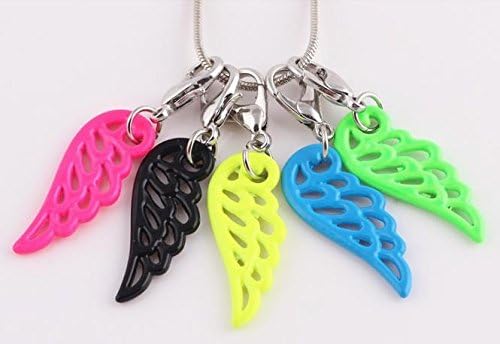 Candy Color BLUE Wing Zipper Charm, BLUE Lobster Clasp Charm For Purse, DIY Arts & Craft Charm, Pendant, Zipper Pull Charm, Backpack, Keychain, Unique Charm, KandyCharmz