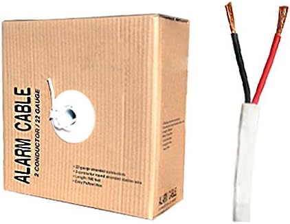 22/2 500-FT Solid Bulk Alarm Cable / Security Burglar Alarm Cable / Low Voltage Security Alarm / Bulk Pull-Out Box
