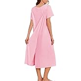 Deyeek Hospital Gowns for Women Labor Delivery Shoulder Surgery Dress Adaptive Clothing Night Robes for Elderly Plus Size