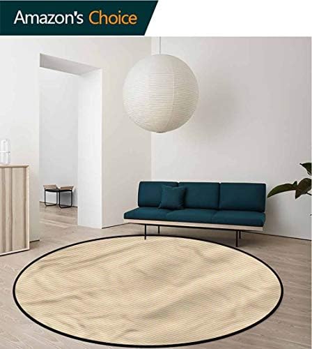 Vintage Round Area Rugs Super Soft Living Room,Zig Zag Chevron Retro Kids Teepee Tent Game Play House Round Round-63