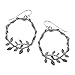 Paz Creations 925 Sterling Silver Leaf Accent Round Dangle Earrings, Made in Israel