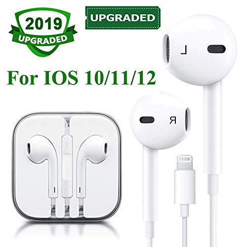Earbuds/Earphones/Headphones, [2 PACK]Premium in-Ear Wired Earphones with Remote & Mic Compatible with iPhone Xs/XS Max/XR/X/8/8 Plus/7/7 Plus Headphones