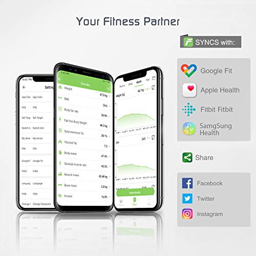 Scales for Body Weight Healthkeep Bathroom Scale Smart Wireless Digital