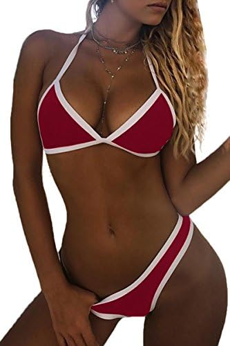 Women's Sexy Triangle Bikini Sets Halter Brazilian Swimsuit Beach Swimwear