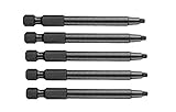 SQ2 Square Power Bit Impact Rated 3-inch length 5 Pack