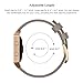 SWEES Leather Bands Compatible with Fitbit Blaze Smart Watch, Genuine Leather Replacement Band with Metal Frame Small & Large for Women Men, Champagne Gold, Rose Gold, Black, Brown, White, Grey, Beige