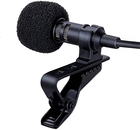 SENMON Lavalier Microphone Tie Clip-on Mic for iPhone, iPad, iPod Touch, Mobile Phones, Lapel Condenser Microphone with Omnidirectional Pattern for Interviews, Chat, Conference and Voice Recording