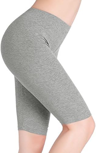 CnlanRowWomens Under Skirt Pants Soft Ultra Stretch Knee Length Leggings Fitness Sport Shorts