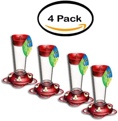 PACK OF 4 - Ruby Hummingbird Feeder