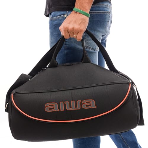 TRIBOSHOP Bolsa Case Capa Bag Compatível Boombox Plus Aiwa, A Prova D'Água, Acolchoado - Com Alças De Mão E Ombro