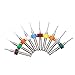 HOEN 0.1mm to 1.0mm Carbide PCB Rotary Tool Jewelry CNC Engraving Drill Bits Set, 10Pcs PCB Print Circuit Board Carbide Micro Drill Bits 1/8